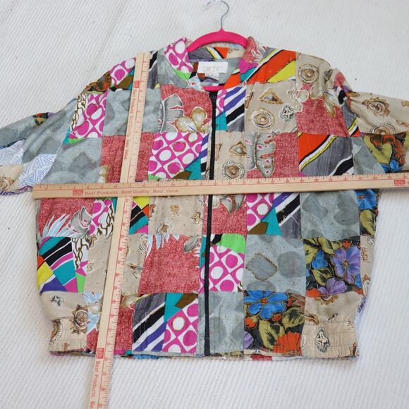 Vintage Cache Rayon Beaded Bomber Jacket Size M - Picture 3 of 9